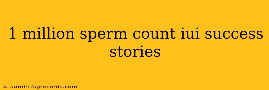 1 million sperm count iui success stories