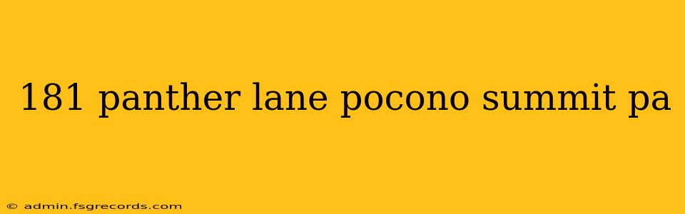 181 panther lane pocono summit pa
