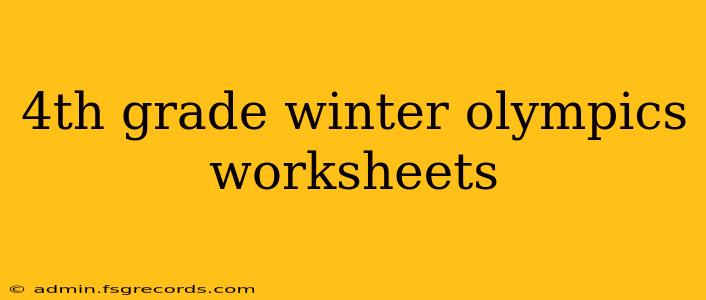 4th grade winter olympics worksheets