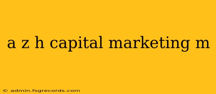 a z h capital marketing m