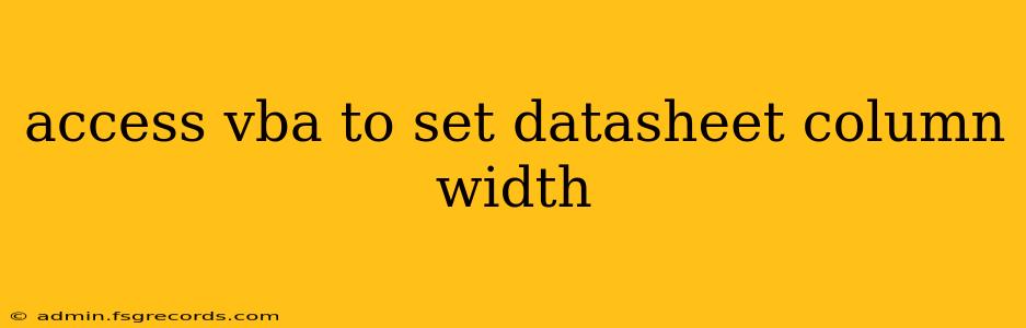 access vba to set datasheet column width