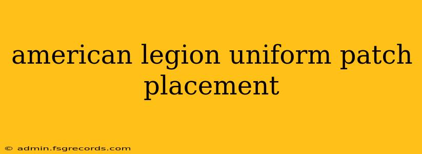 american legion uniform patch placement