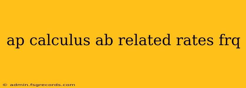 ap calculus ab related rates frq