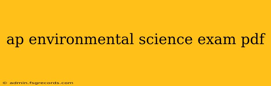 ap environmental science exam pdf