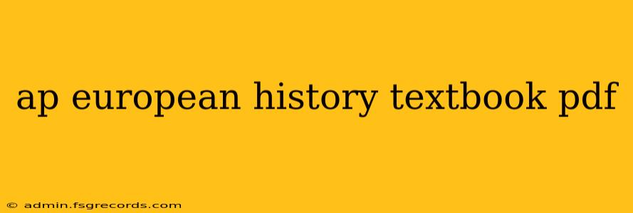 ap european history textbook pdf