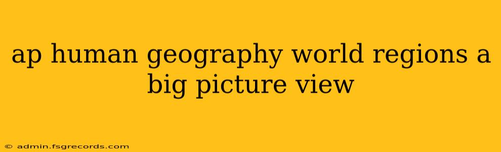 ap human geography world regions a big picture view