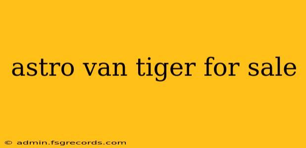 astro van tiger for sale