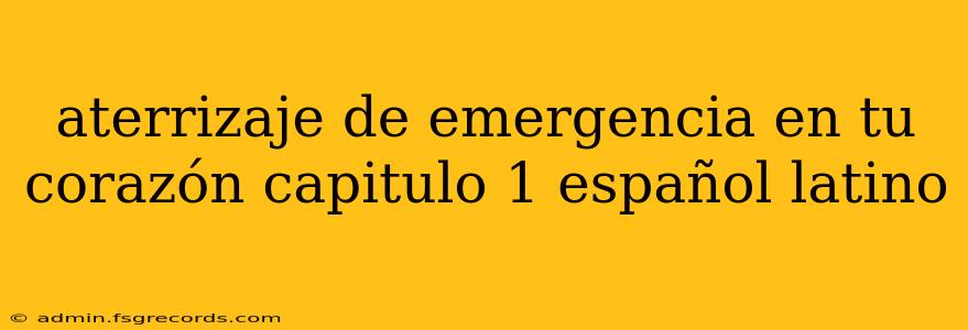 aterrizaje de emergencia en tu corazón capitulo 1 español latino