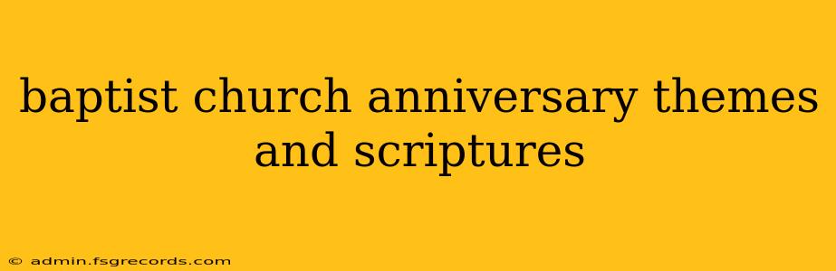 baptist church anniversary themes and scriptures