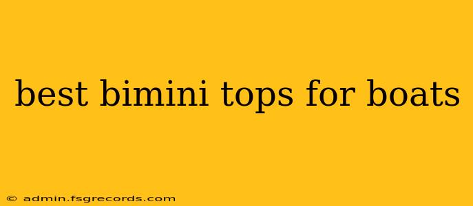 best bimini tops for boats