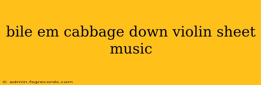 bile em cabbage down violin sheet music