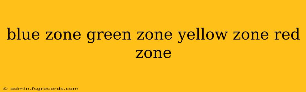 blue zone green zone yellow zone red zone