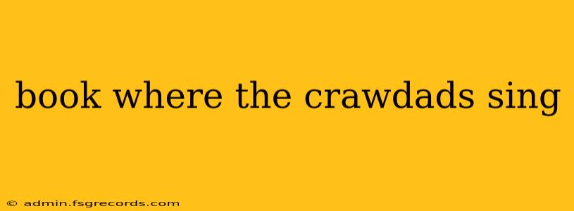 book where the crawdads sing