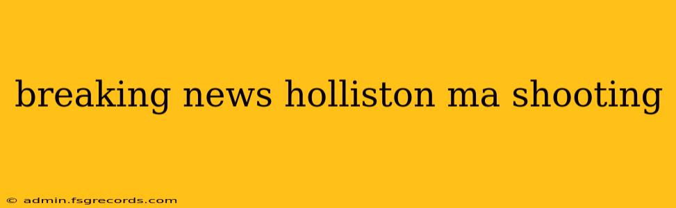 breaking news holliston ma shooting