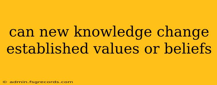 can new knowledge change established values or beliefs