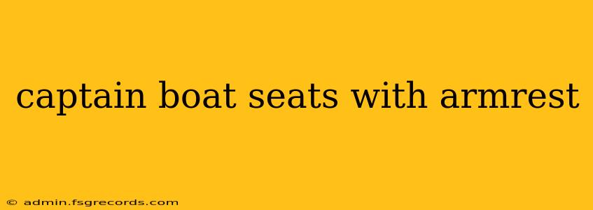 captain boat seats with armrest