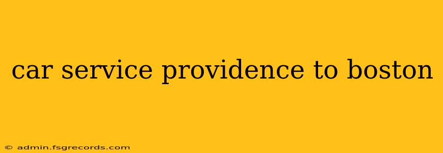 car service providence to boston