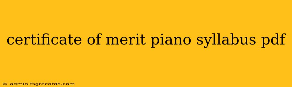 certificate of merit piano syllabus pdf