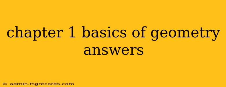 chapter 1 basics of geometry answers