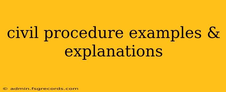 civil procedure examples & explanations