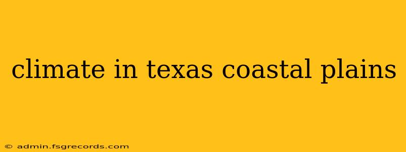 climate in texas coastal plains