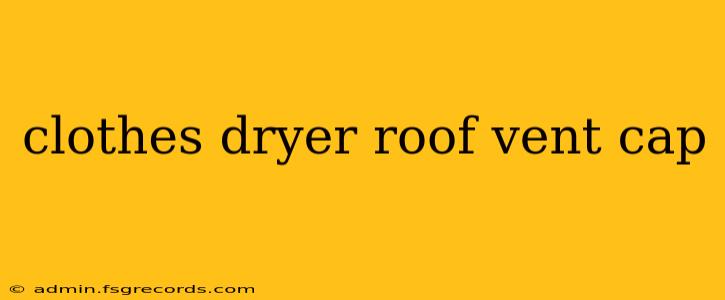 clothes dryer roof vent cap