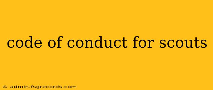 code of conduct for scouts