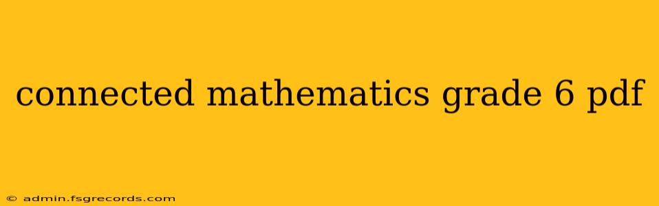 connected mathematics grade 6 pdf