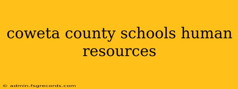 coweta county schools human resources