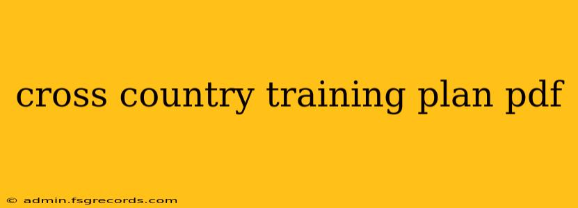 cross country training plan pdf