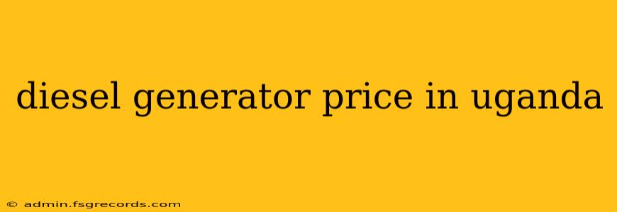 diesel generator price in uganda