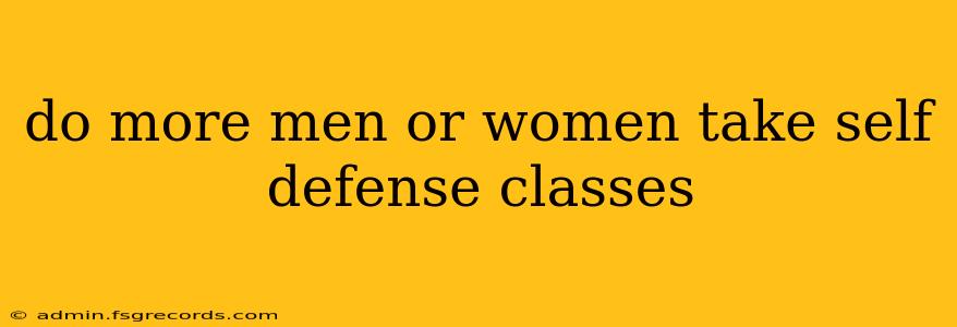 do more men or women take self defense classes