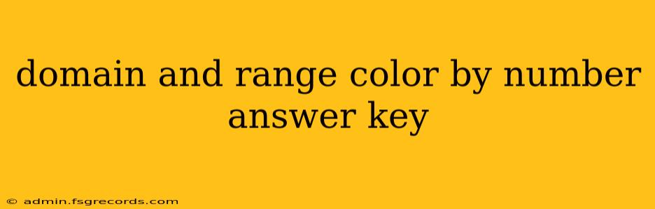 domain and range color by number answer key