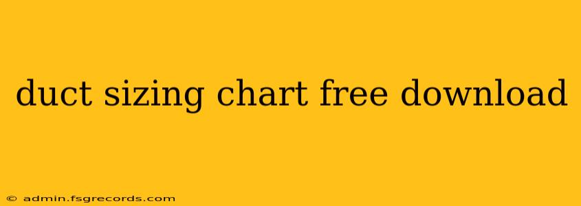 duct sizing chart free download