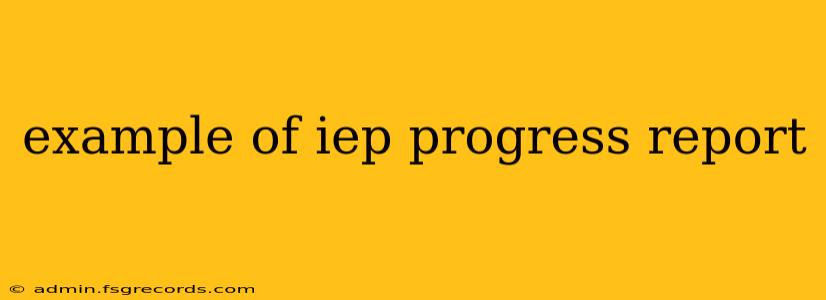 example of iep progress report