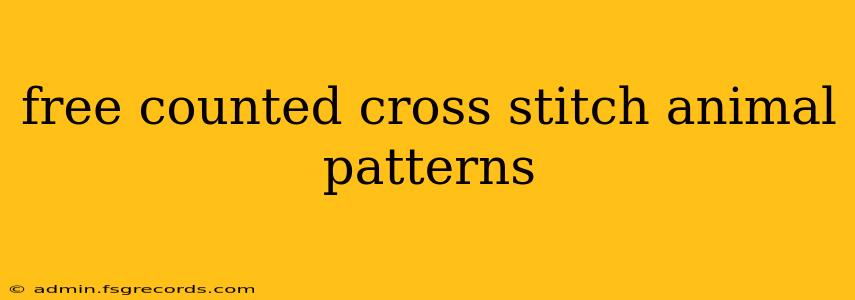 free counted cross stitch animal patterns