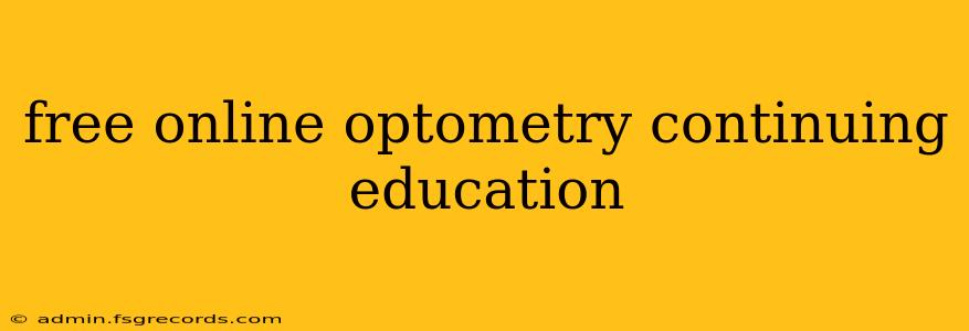 free online optometry continuing education