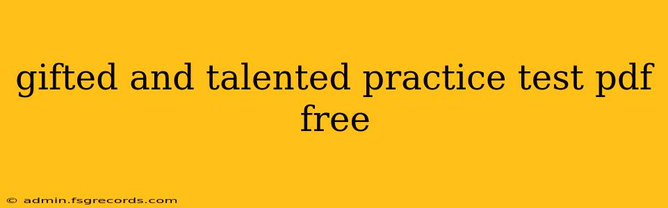 gifted and talented practice test pdf free