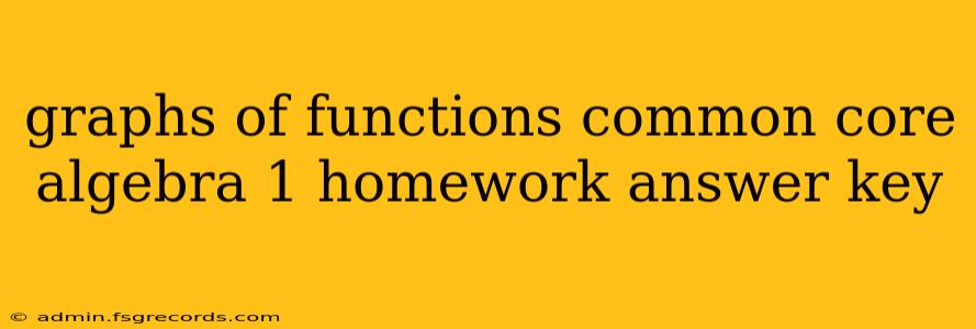 graphs of functions common core algebra 1 homework answer key