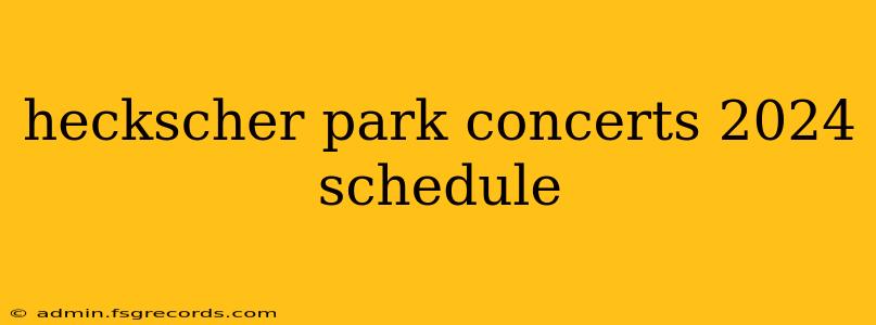 heckscher park concerts 2024 schedule