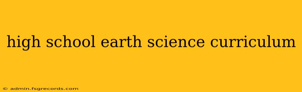 high school earth science curriculum