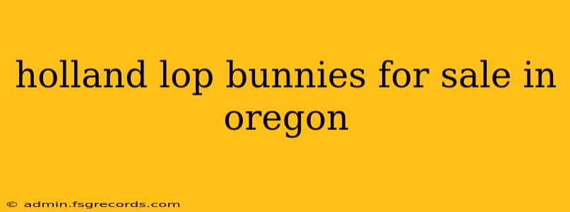 holland lop bunnies for sale in oregon