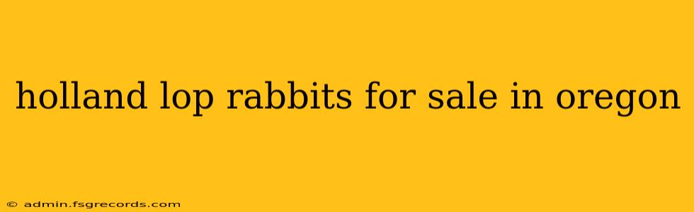 holland lop rabbits for sale in oregon