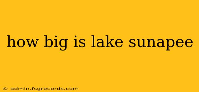 how big is lake sunapee