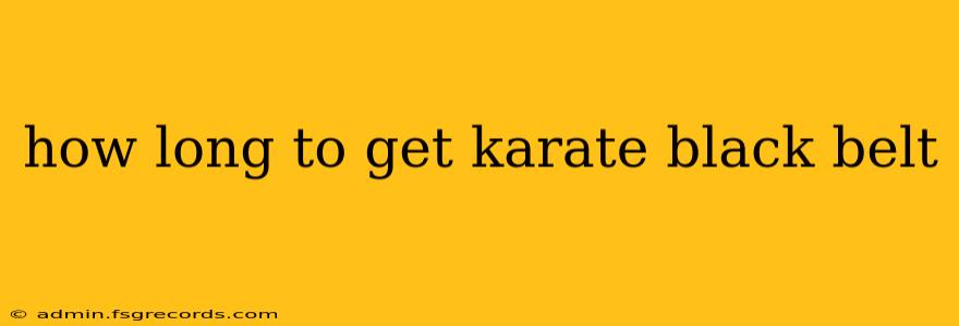 how long to get karate black belt