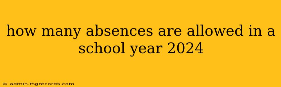 how many absences are allowed in a school year 2024