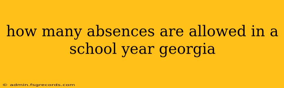 how many absences are allowed in a school year georgia