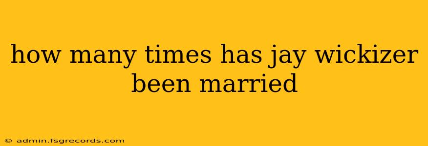 how many times has jay wickizer been married