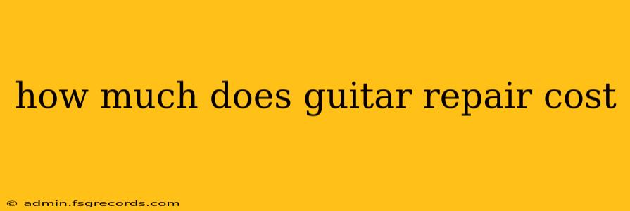 how much does guitar repair cost