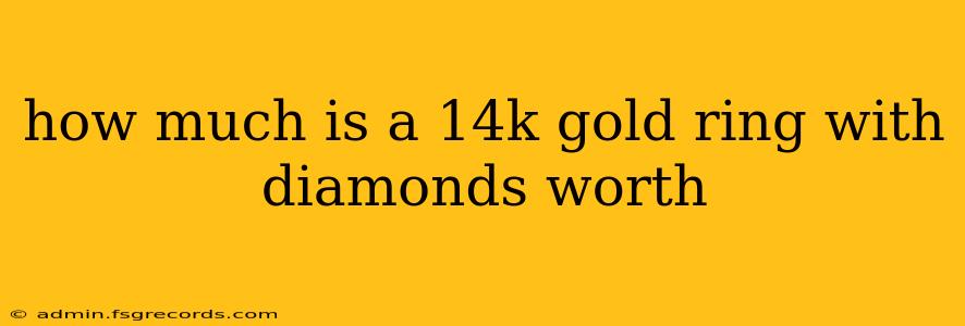 how much is a 14k gold ring with diamonds worth